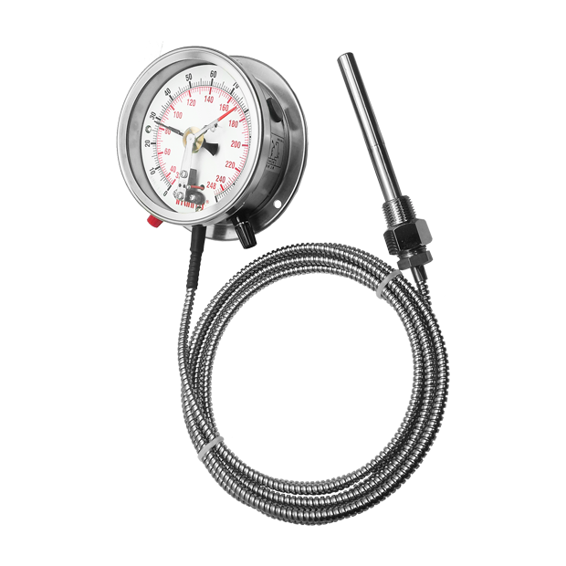 Remote Reading Thermometer with Electrical Contact