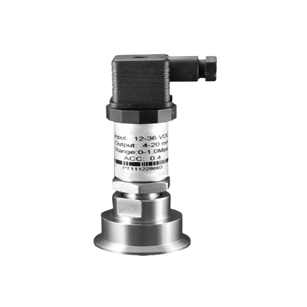 Sanitary clip-on level pressure transmitter