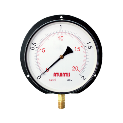 Black Steel Case Large Size Pressure Gauge.png