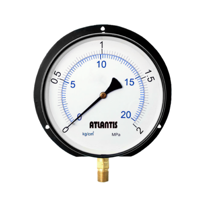 Black Steel Case Large Size Pressure Gauge.png