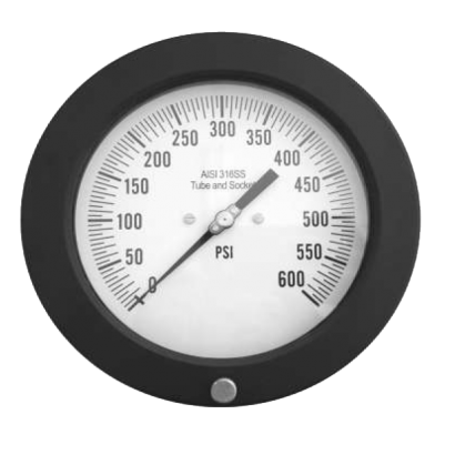 Aluminum Case Solid Front Pressure Gauge